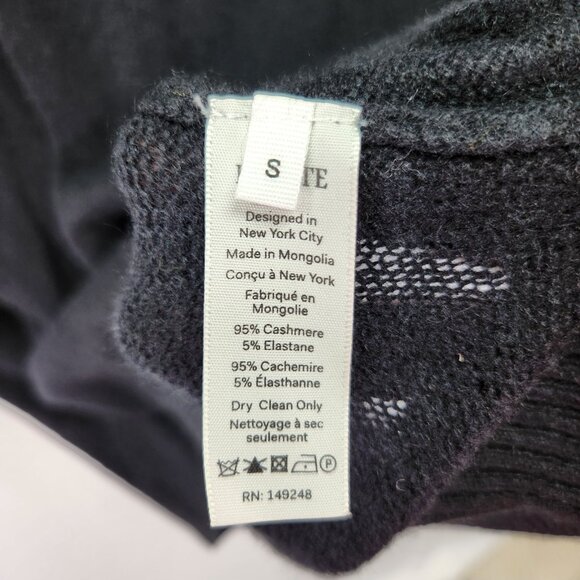 KHAITE Jo Cashmere Longline Sweater Size Small Black Designer Minimalist Tunic - Picture 13 of 16